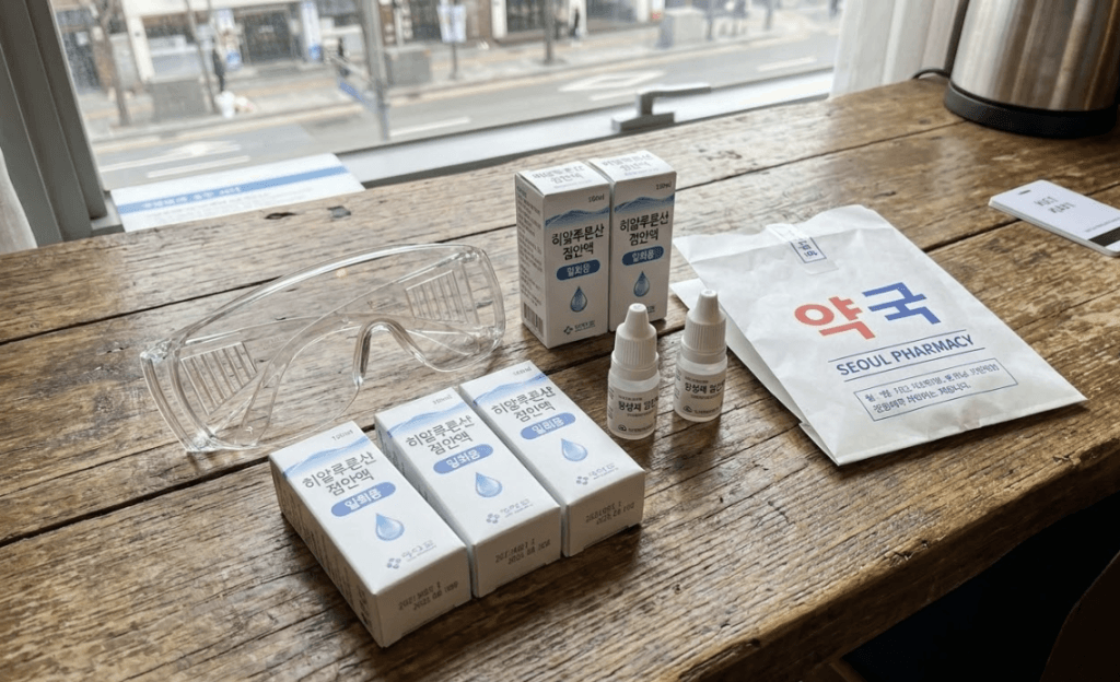 glasses and medicine