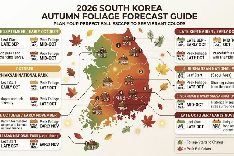 2026 Korea Autumn Foliage: Best Time to Visit & 3 Secret CCTV Tricks