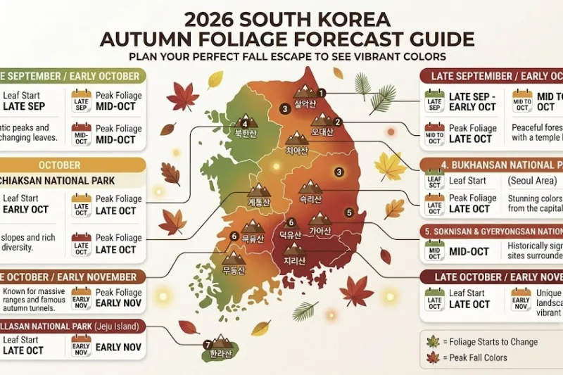 2026 Korea Autumn Foliage: Best Time to Visit & 3 Secret CCTV Tricks